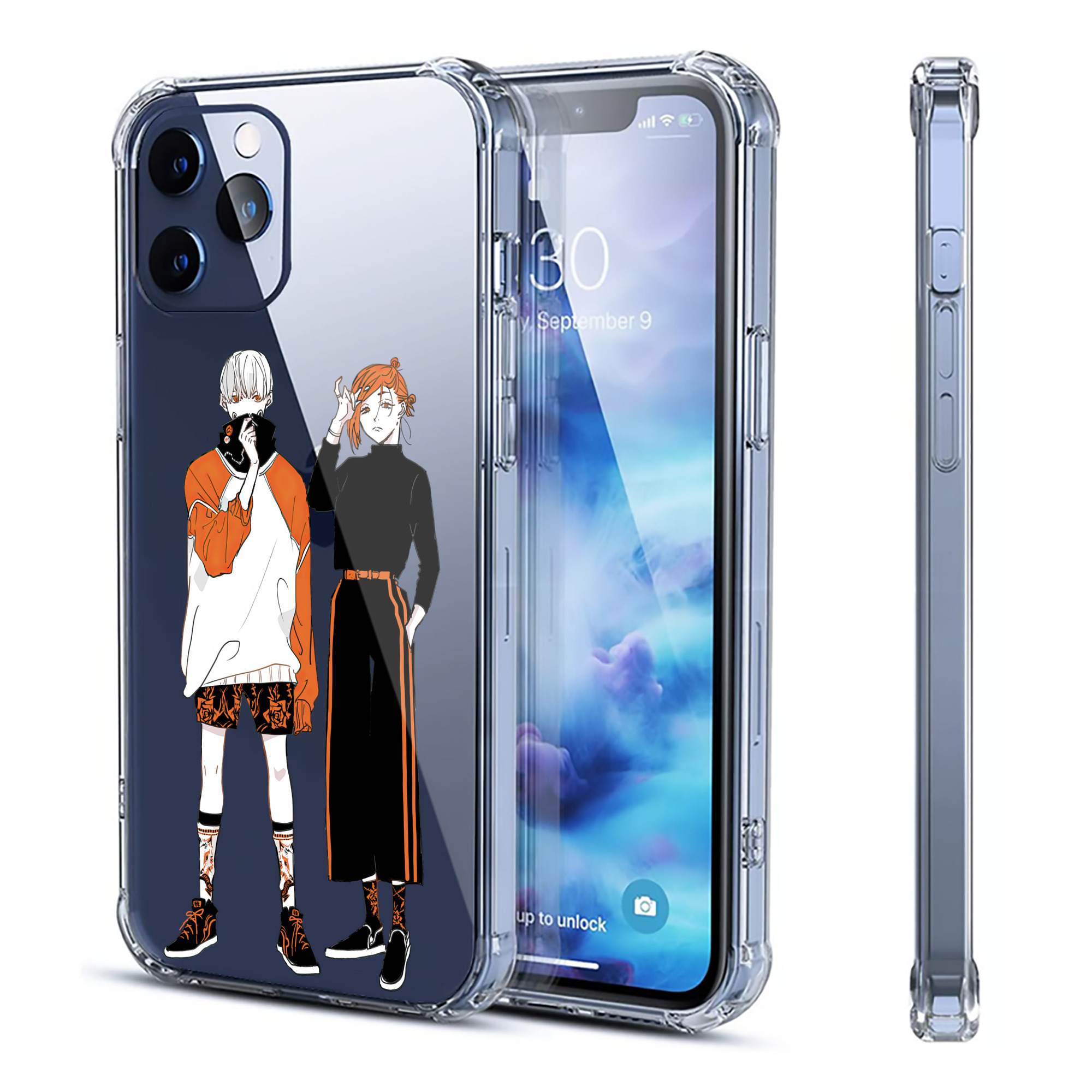 （画像用） 呪術廻戦 Jujutsu Kaisen 【iPhone 12シリーズ対応】透明スマホケース（クリアソフトケース）